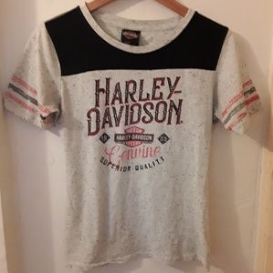 Harley Davidson cream tee